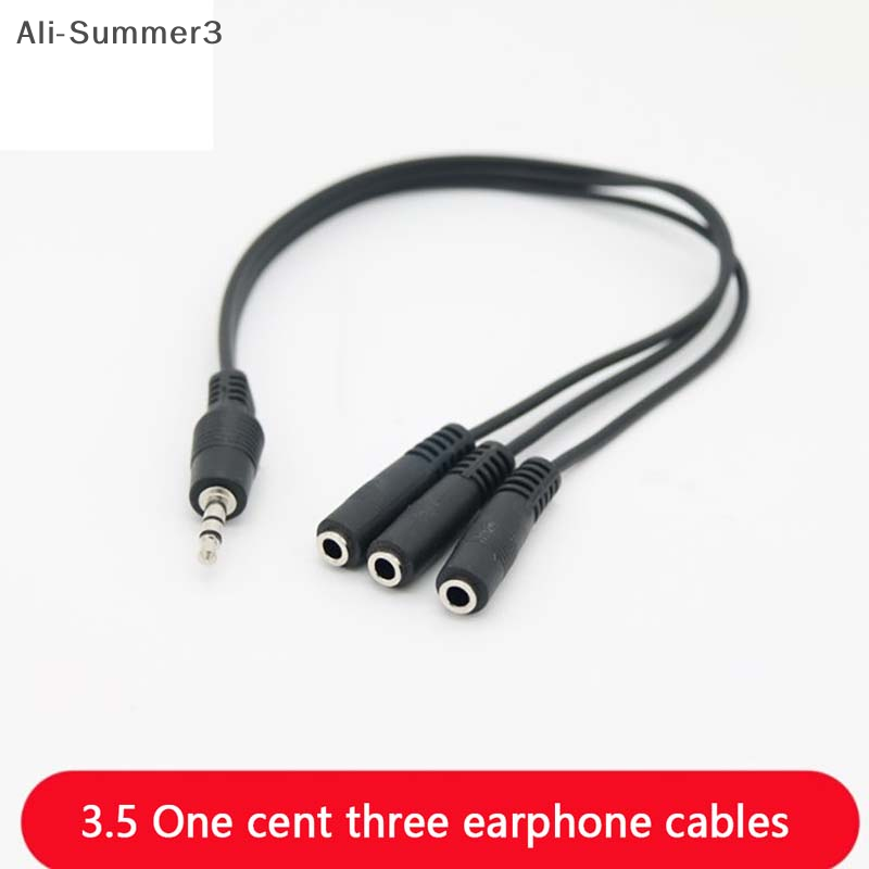 Earphone Splitter Jack - 3.5mm 3 vias porta aux multi