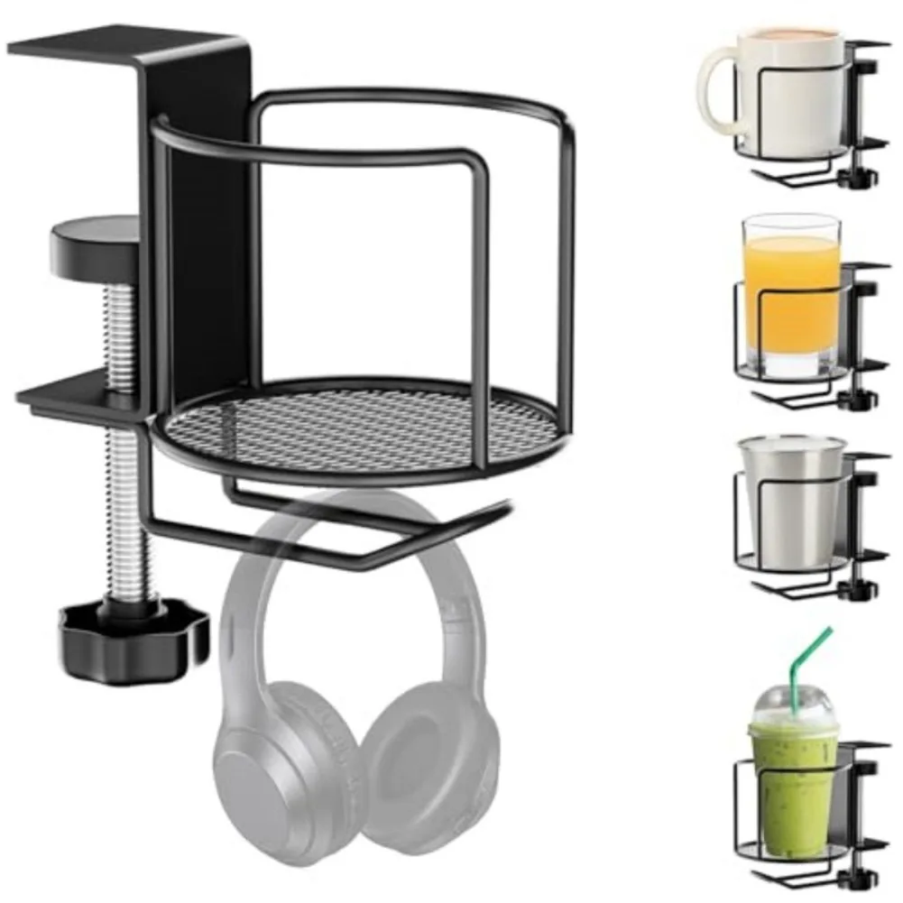 Headphone Stand Desk - Suporte de copo ajustável 2 em