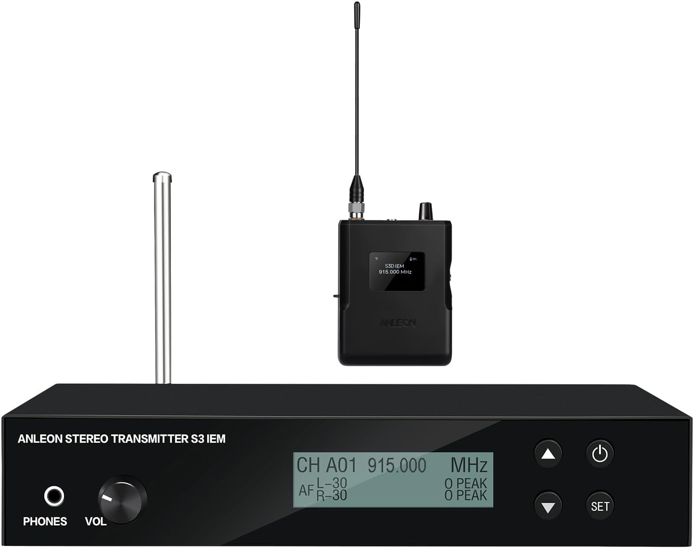 In Ear Monitor Iem - ANLEON S3D Profissional UHF Estéreo Sem