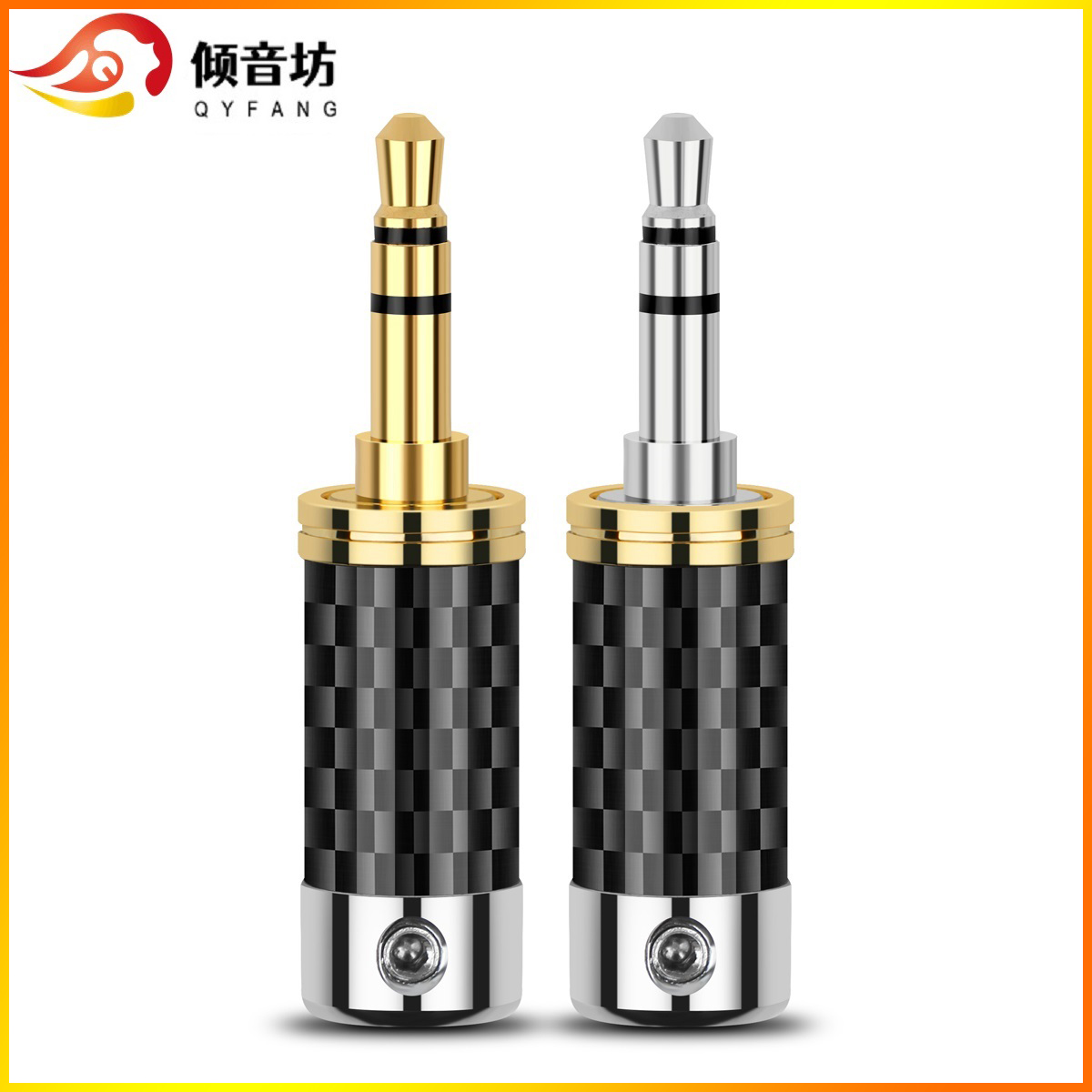Audiophile Headphone Wired - QYFANG-Adaptador De Auscultadores De Metal, 3.5mm,