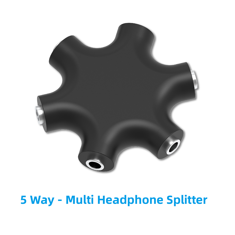 Earphone Splitter Jack - Adaptador Divisor de Áudio para Fones