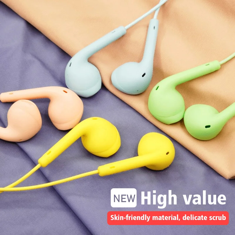 Wired Earphone Mic - Fones de Ouvido Intra-auriculares Universais de