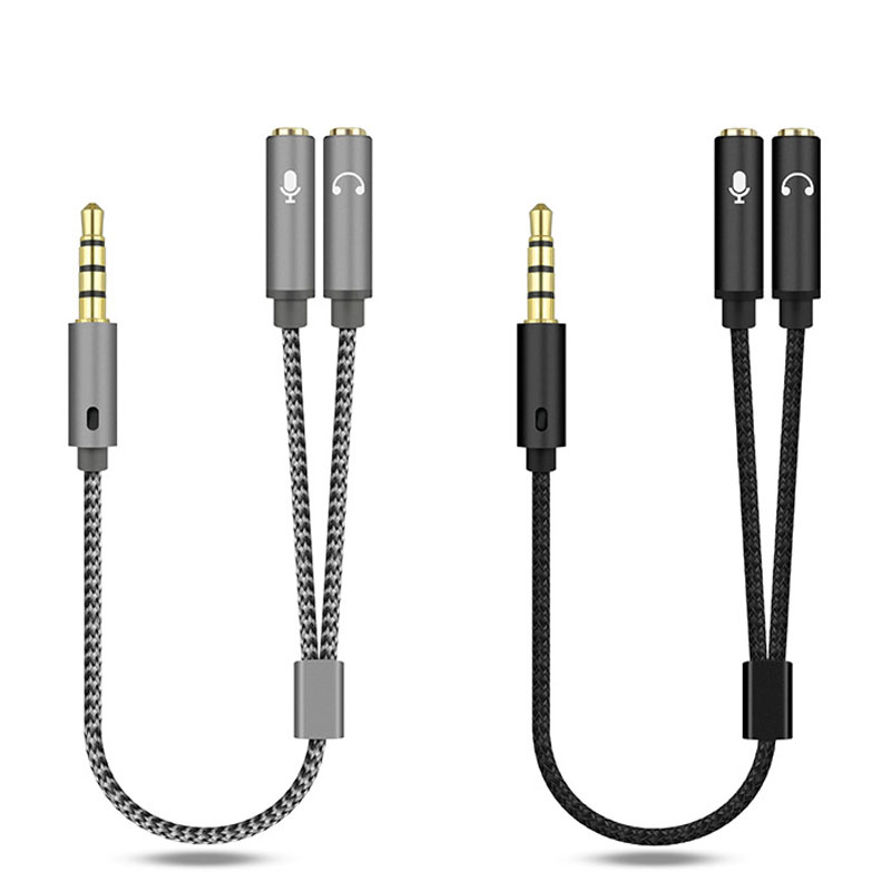 Earphone Splitter Jack - Divisor de áudio de 3,5 mm