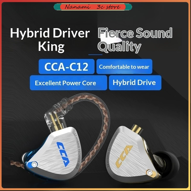 Audiophile Headphone Wired - Fones de Ouvido CCA C12 Hi-Fi