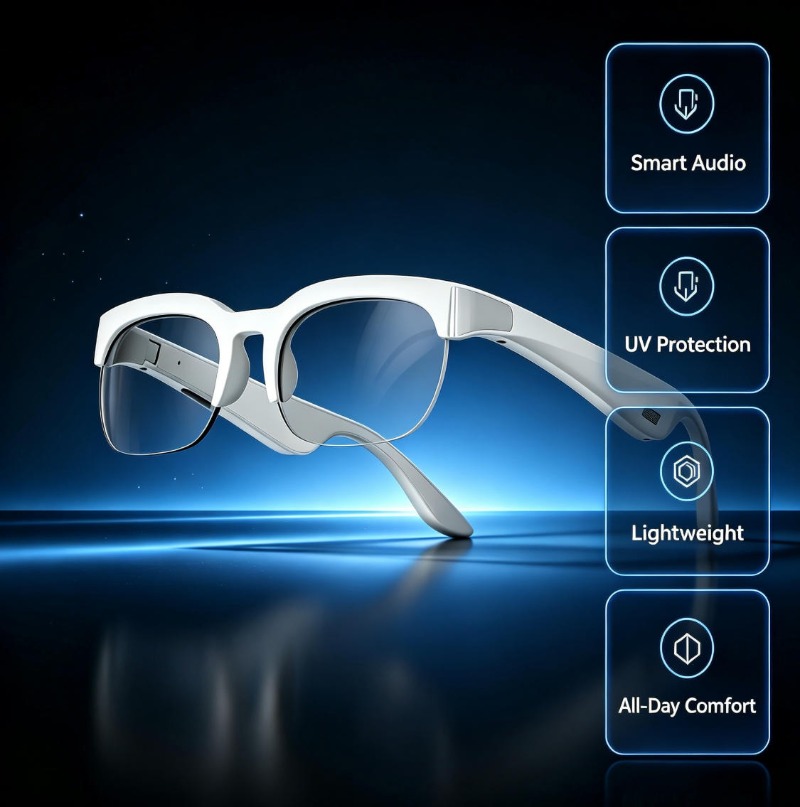 Bluetooth Headset On Ear - Óculos de Sol Tradutores de IA