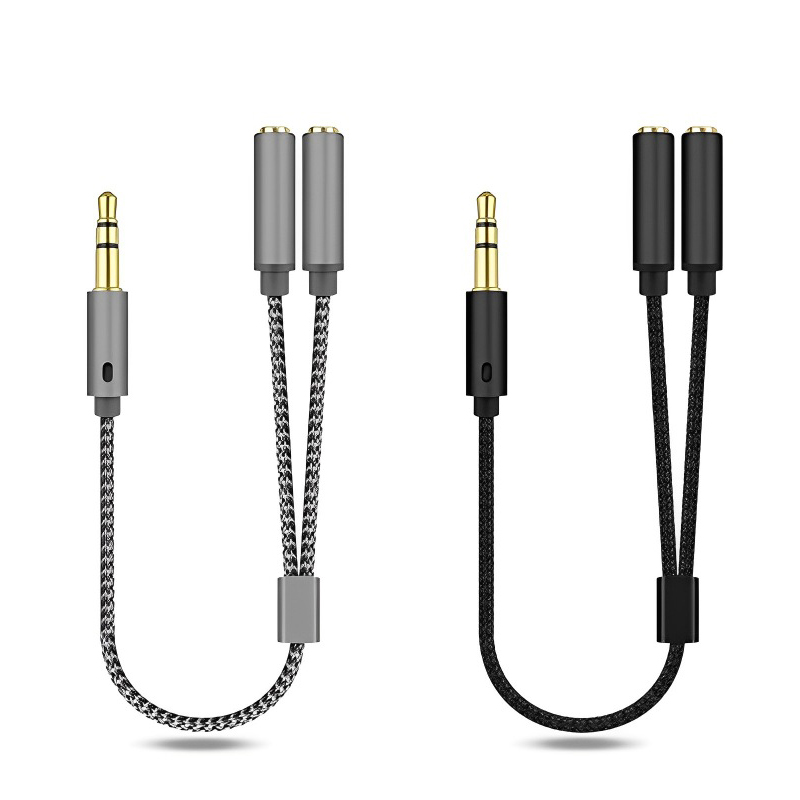 Earphone Splitter Jack - Divisor de áudio de 3,5 mm