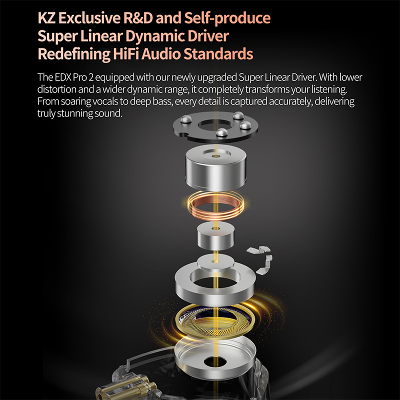 Kz edx pro 2 driver dinâmico u - In Ear Monitor Iem avaliação e preço