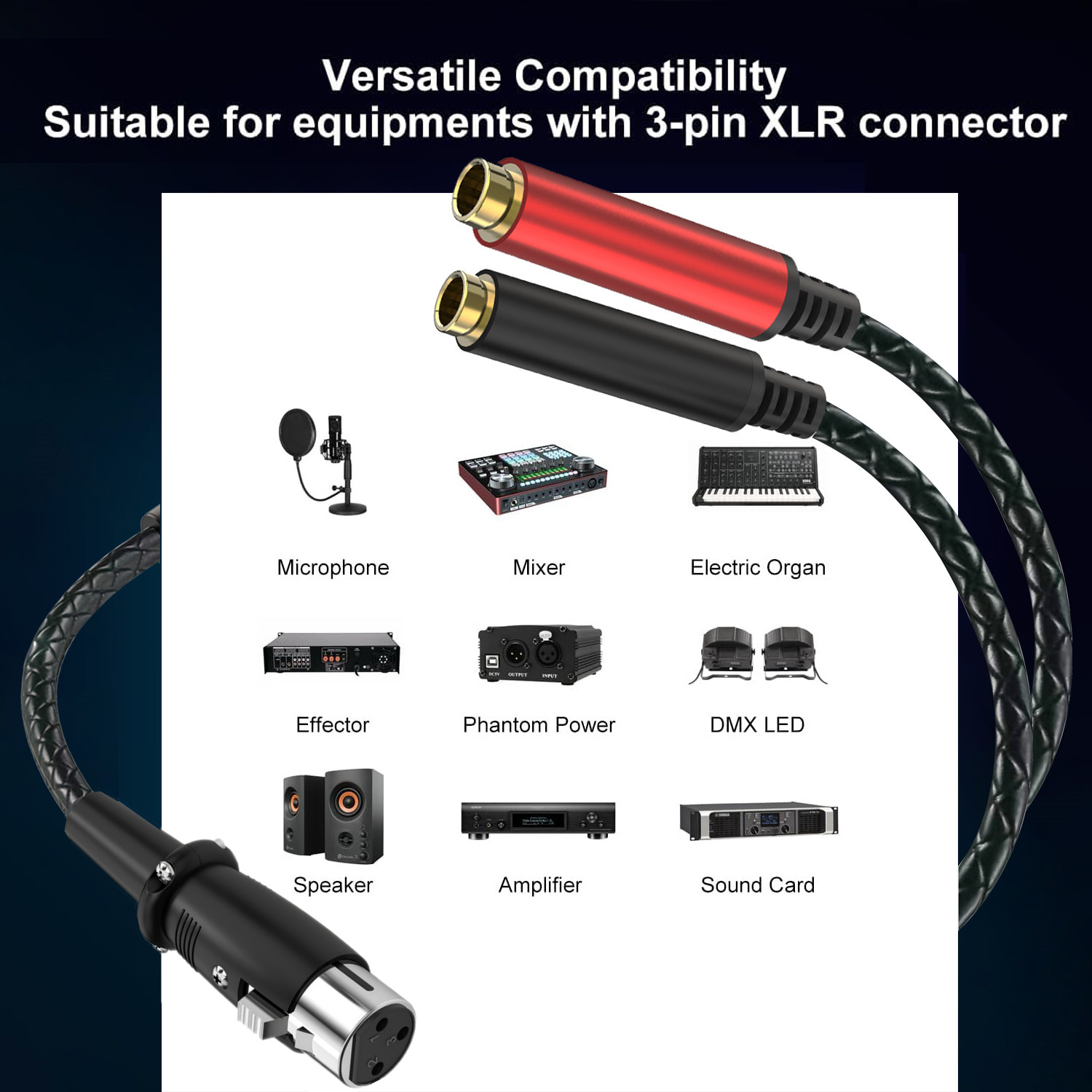 Cabo Divisor de Áudio Y XLR Fê - Earphone Splitter Jack avaliação e preço