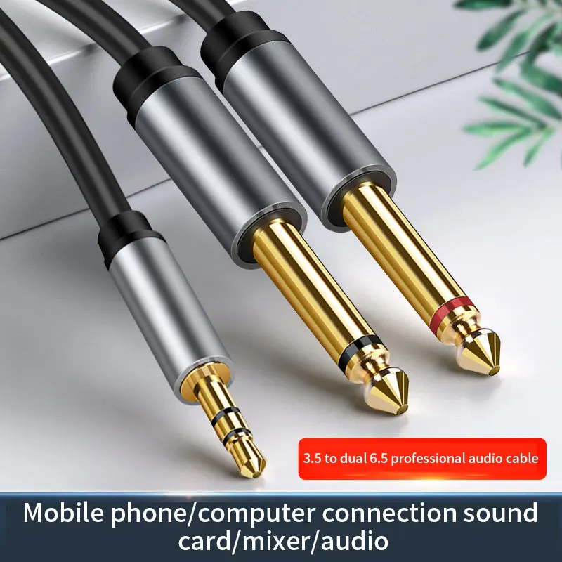 3.5mm para duplo 6.5mm trs cab - Cable Extension 3.5 avaliação e preço