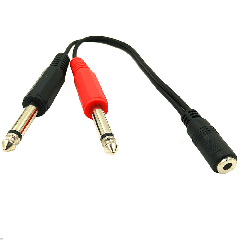 6.35mm macho para 2 6.35mm 3.5 - Cable Extension 3.5 avaliação e preço