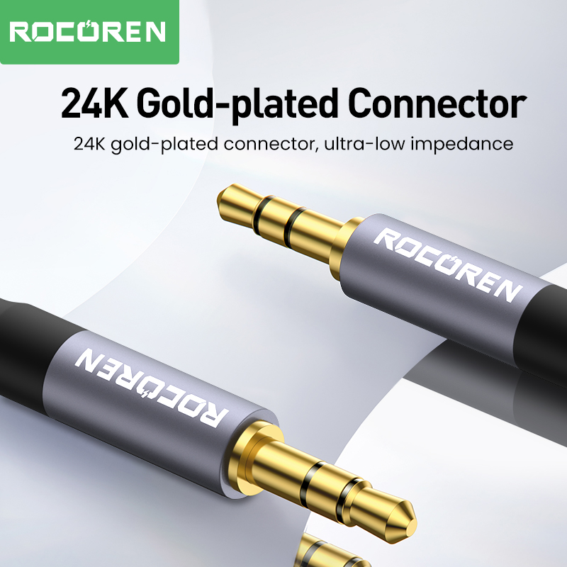 Rocoren 3.5mm jack cabo de áud - Cable Extension 3.5 avaliação e preço