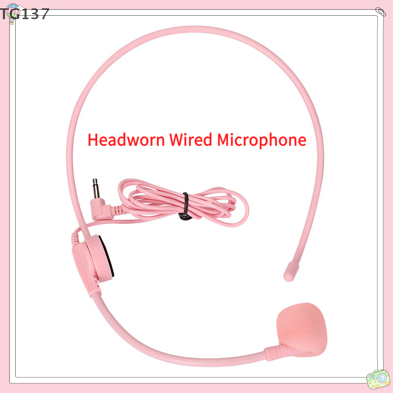 1 pçs 3.5mm rosa headworn micr - Wired Earphone Mic avaliação e preço