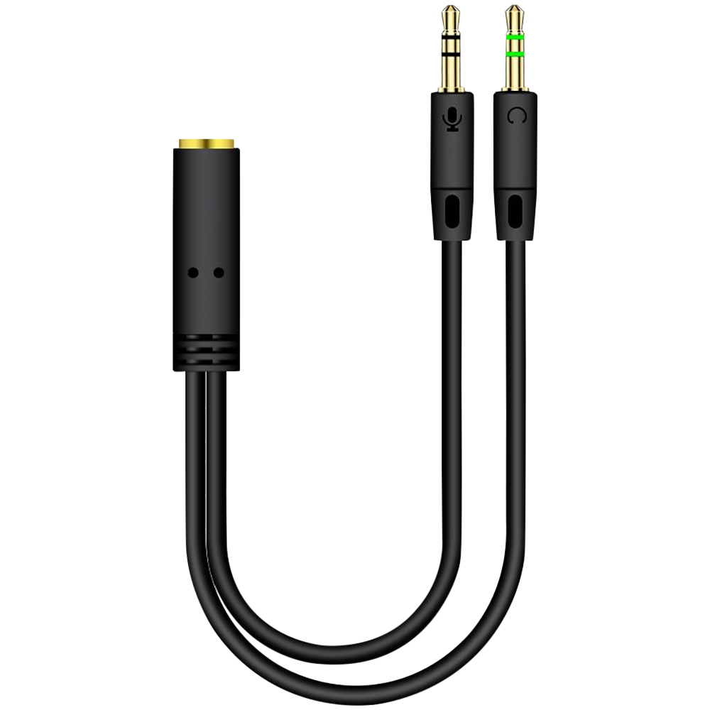 3.5mm jack 2 macho para 1 fême - Earphone Splitter Jack avaliação e preço
